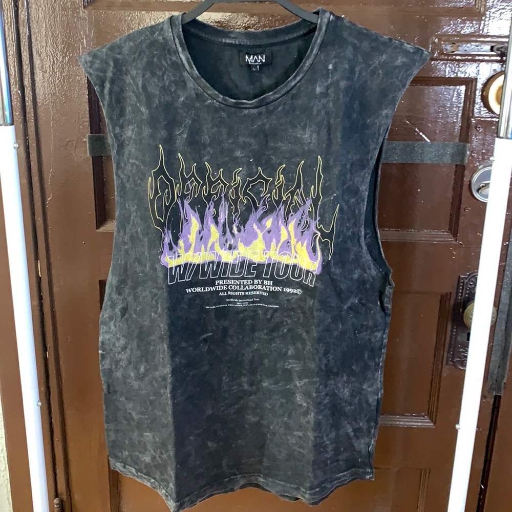 Men’s Acid Wash Muscle Band Tee